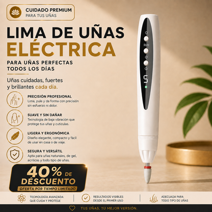Lima Elétrica Pro™ – Unhas Perfeitas com Precisão e Brilho