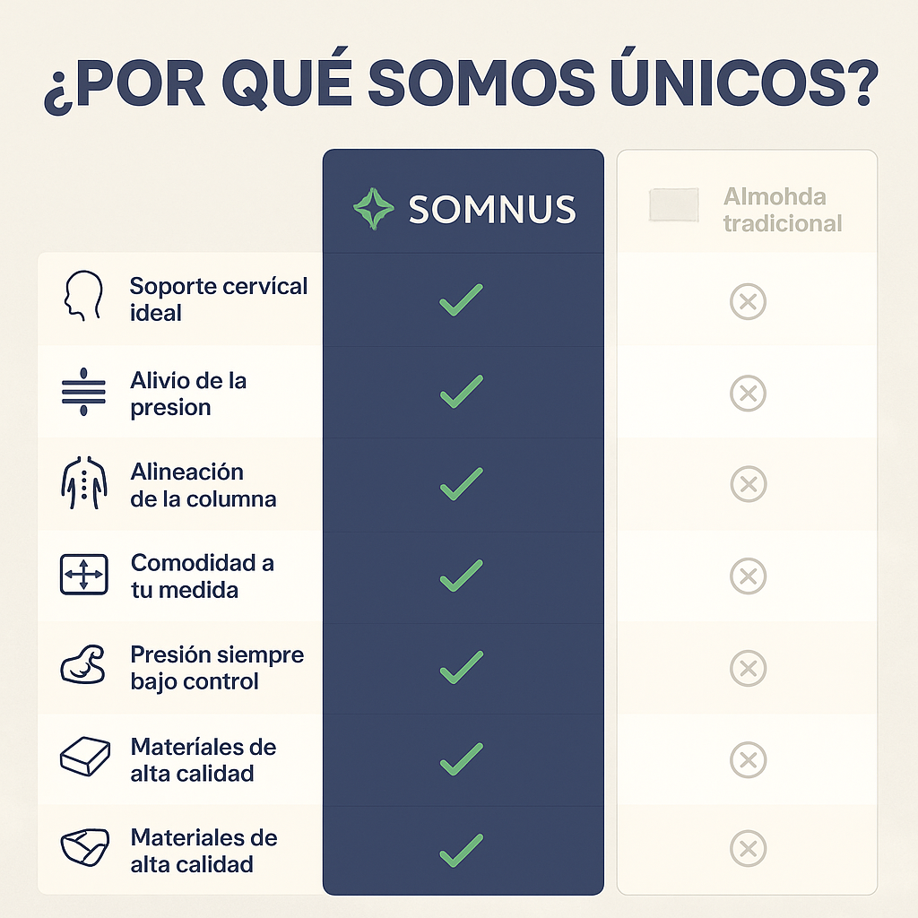 SOMNUS™- Almohada Ortopédica Cervical